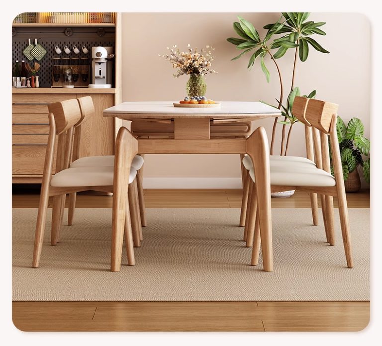 BỘ BÀN ĂN KÉO DÀI MẶT ĐÁ CAO CẤP TPBA2