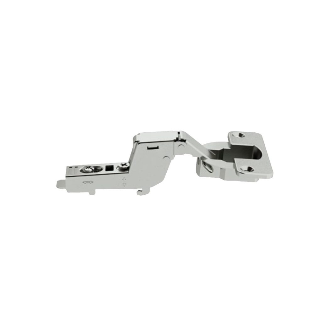 Bản lề có giảm chấn, Lắp lọt lòng, dùng cho Hafele Slido F-Park71 16B / 25B, độ dày cánh cửa 16-25mm, màu Mạ niken 408.00.400