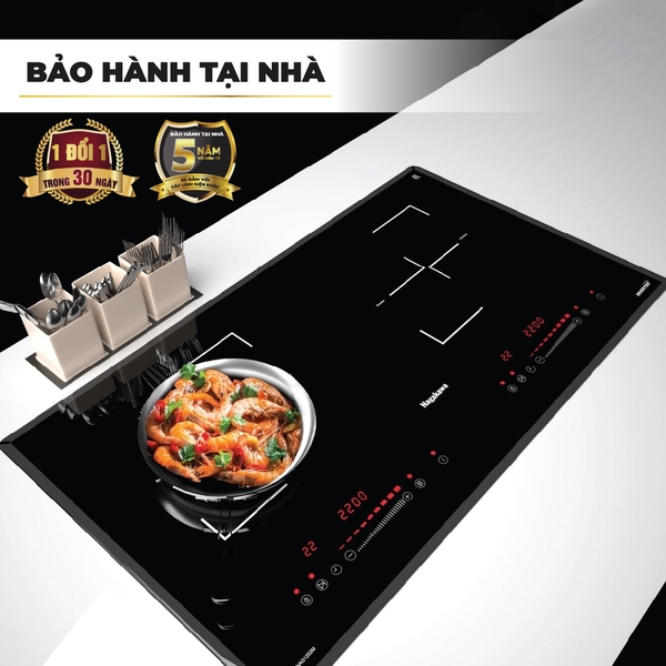 Bếp điện từ đôi Inverter Nagakawa NAG1202M công suất 4400W