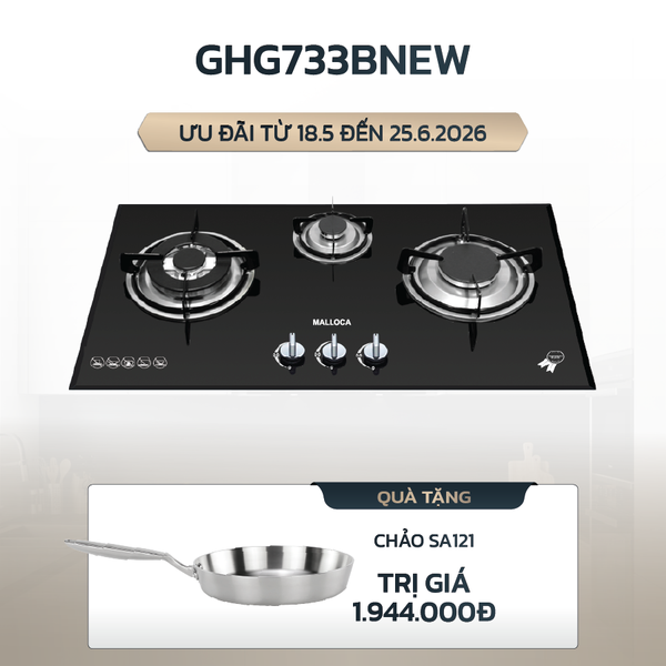 Bếp gas âm 3 vùng nấu 73cm