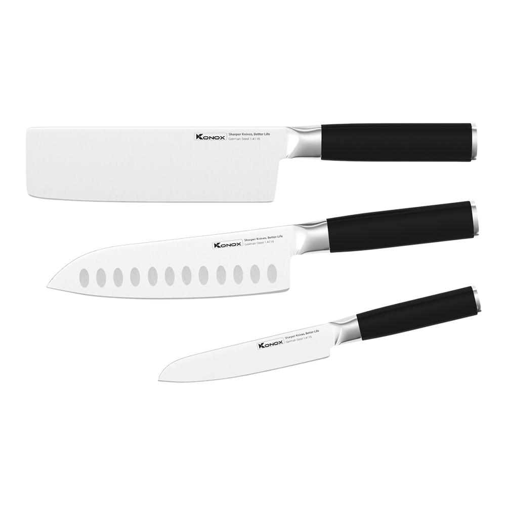 Bộ dao làm bếp 3 món Konox Alder Set