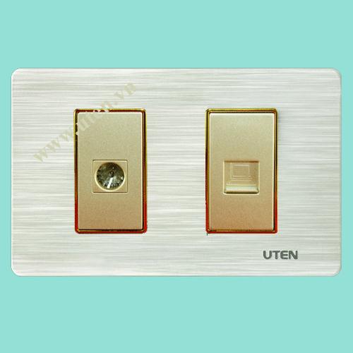 Bộ ổ cắm tivi + mạng cỡ S uten V9.1