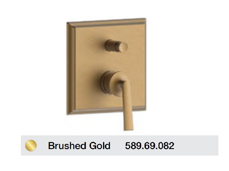 Bộ trộn âm 2 đường nước FUSION màu Brushed Gold Hafele 589.69.082