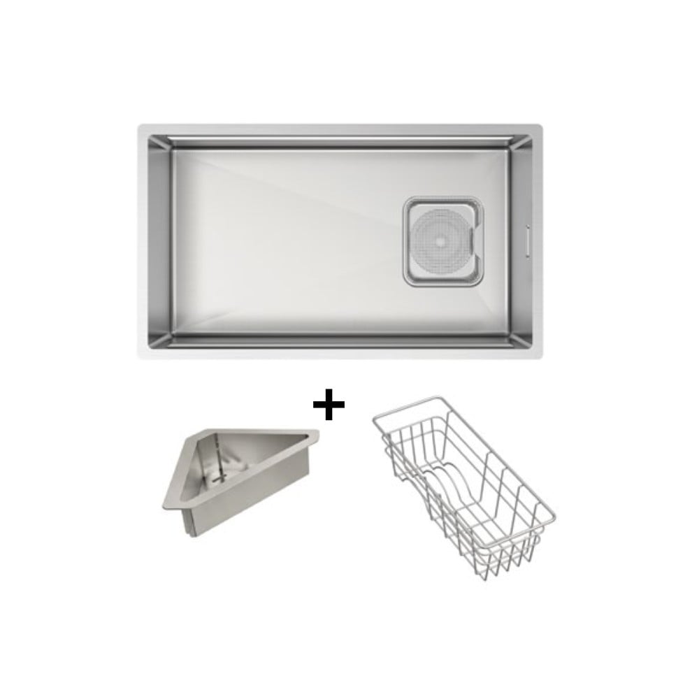 Chậu inox Hafele 760mm HS26-SSN1S-7644 567.24.401