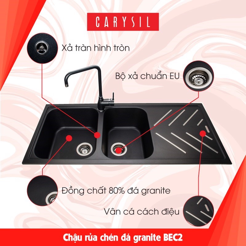 Chậu rửa bát Carysil BEC2