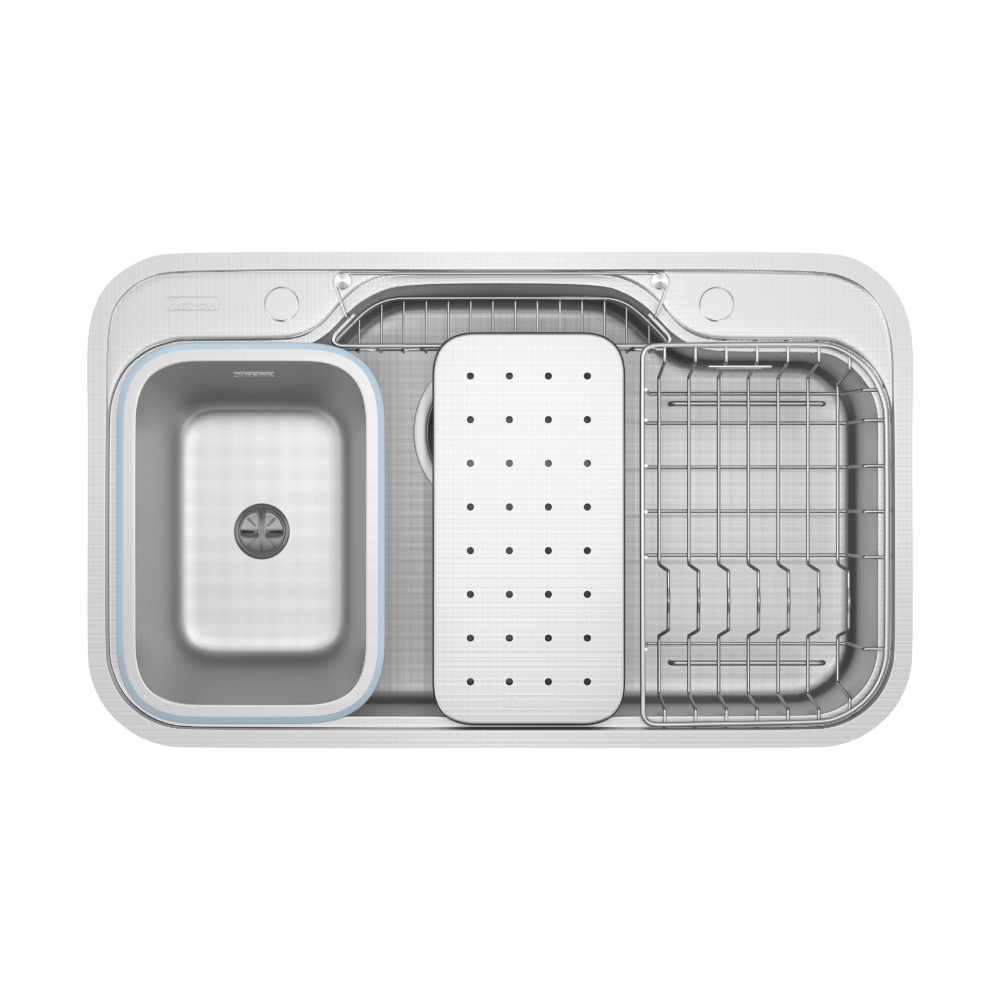 Chậu rửa bát chống xước Workstation Sink Dekor 8048SU
