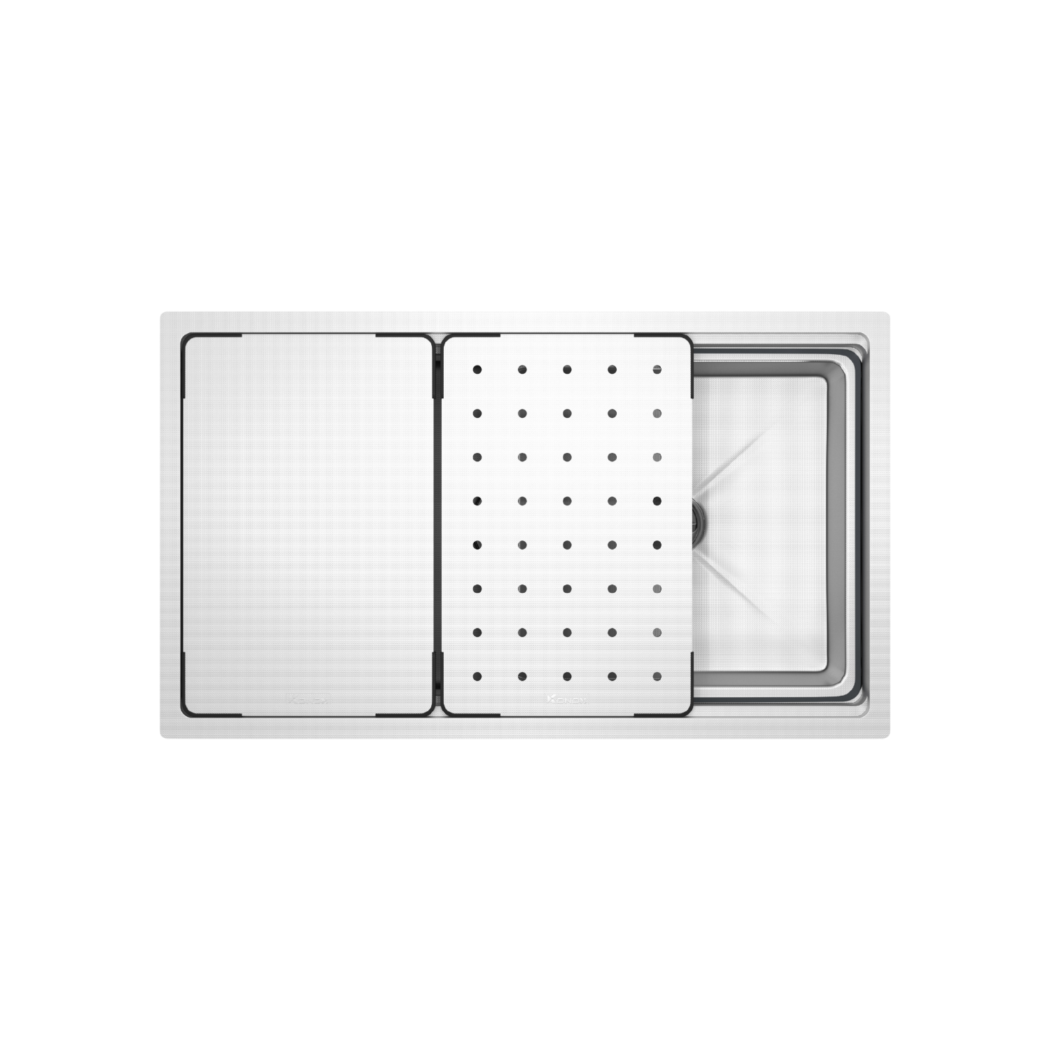 Chậu rửa bát inox 1 hố chống xước Konox Dekor 7644SU