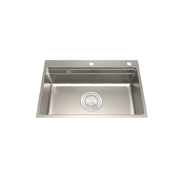 Chậu rửa chén 1 hố inox 304 linen kích thước 76cm