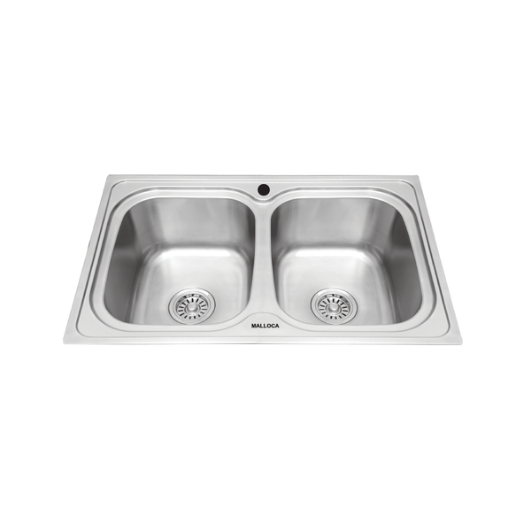 Chậu rửa chén 2 hố inox 304 kích thước 77.6cm