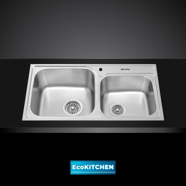 Chậu rửa chén 2 hố inox 304 kích thước 83cm EcoKitchen