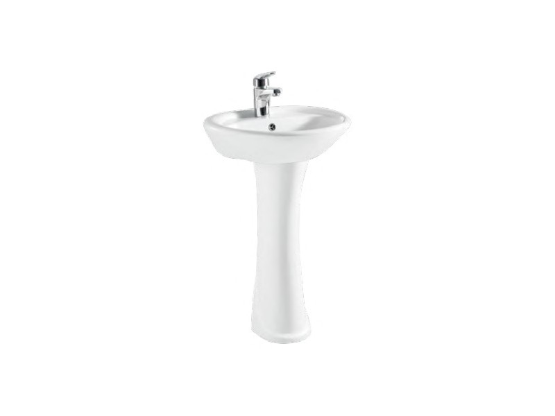 Chậu sứ treo tường chân dài 530mm Hafele 588.44.001
