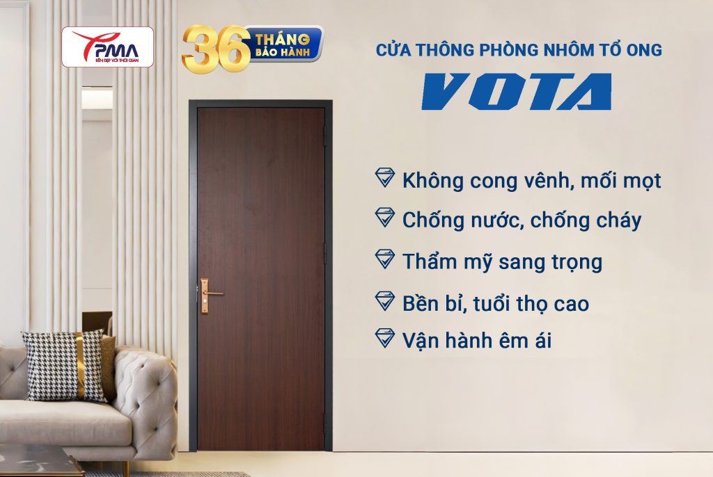 Cửa thông phòng VOTA nhôm tấm tổ ong – Xu hướng, giải pháp mới