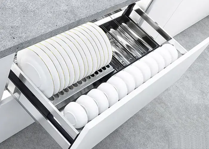 Giá bát đĩa inox hộp gắn cánh EU132900