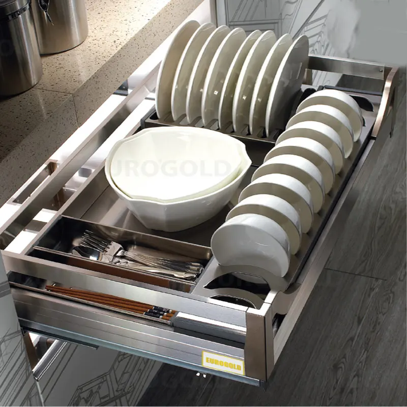 Giá bát đĩa inox hộp gắn cánh EU133800