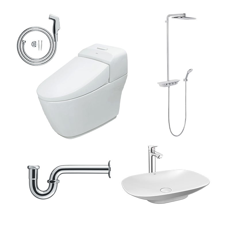Combo thiết bị vệ sinh INAX AC-1032VN Signature 1 cao cấp