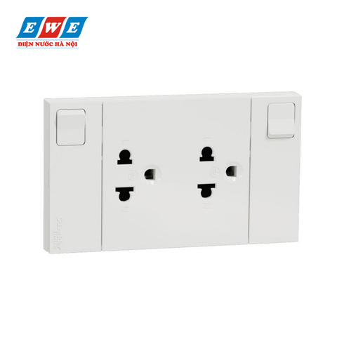 Bộ ổ cắm đôi 3 chấu có công tắc