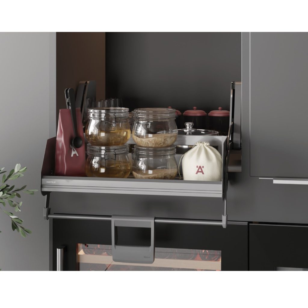Kệ nâng hạ gia vị Hafele iMove 900mm – 1 tầng 504.68.378