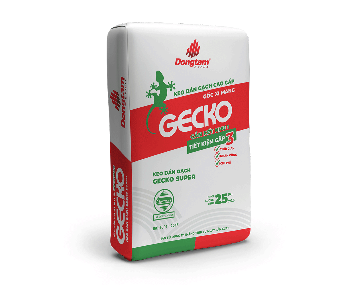 KEO DÁN GẠCH GECKO SUPER – CHUYÊN LÁT HỒ BƠI – BAO 25KG