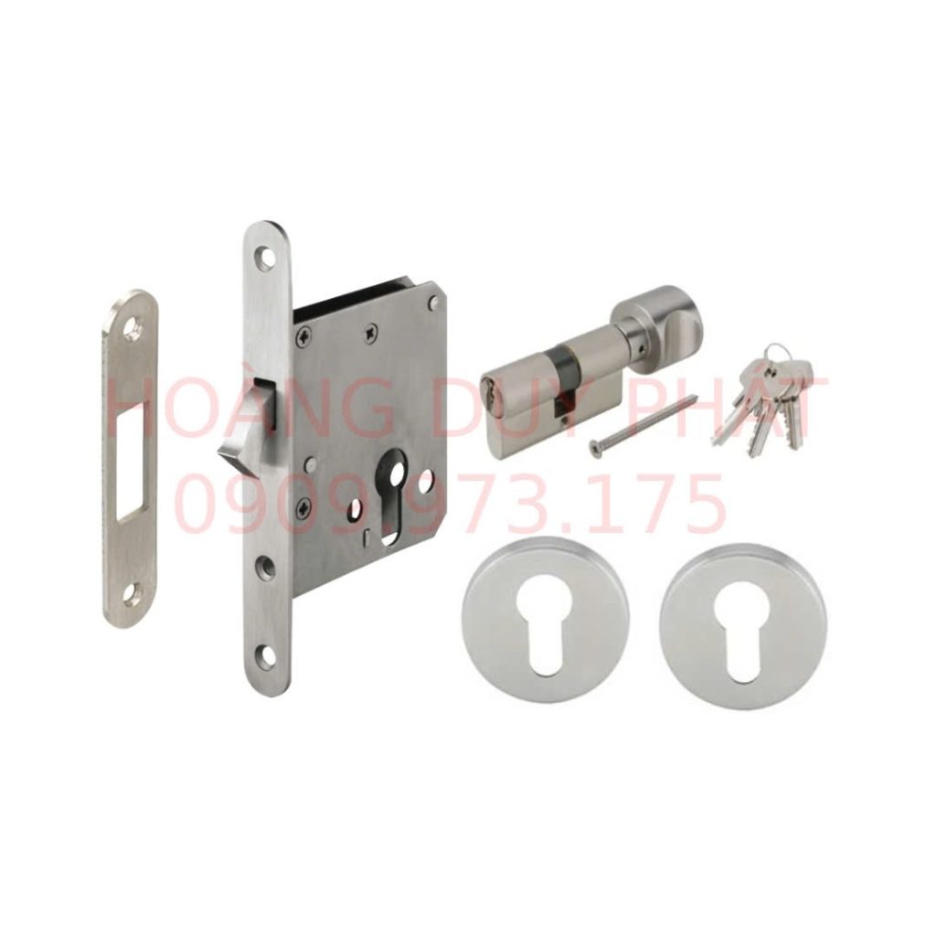 Khoá cửa lùa Hafele màu inox ( dạng móc )
