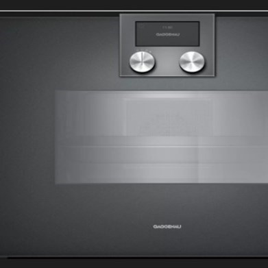 Lò hấp kết hợp Gaggenau BSP261101 60 x 45 cm Bản lề cửa trái, đen