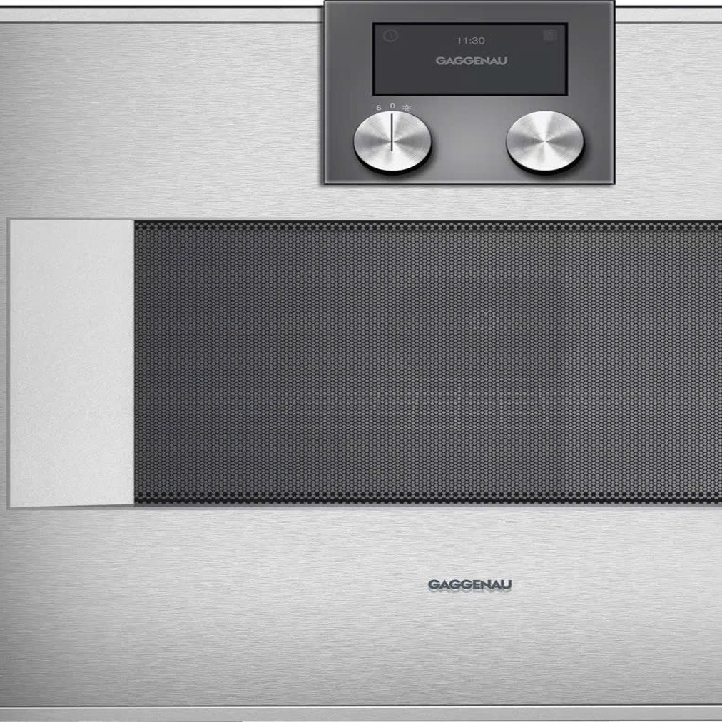 Lò nướng kết hợp vi sóng âm tủ Gaggenau BM450110 400 series-Thép không gỉ-50L -Bản lề cửa bên trái