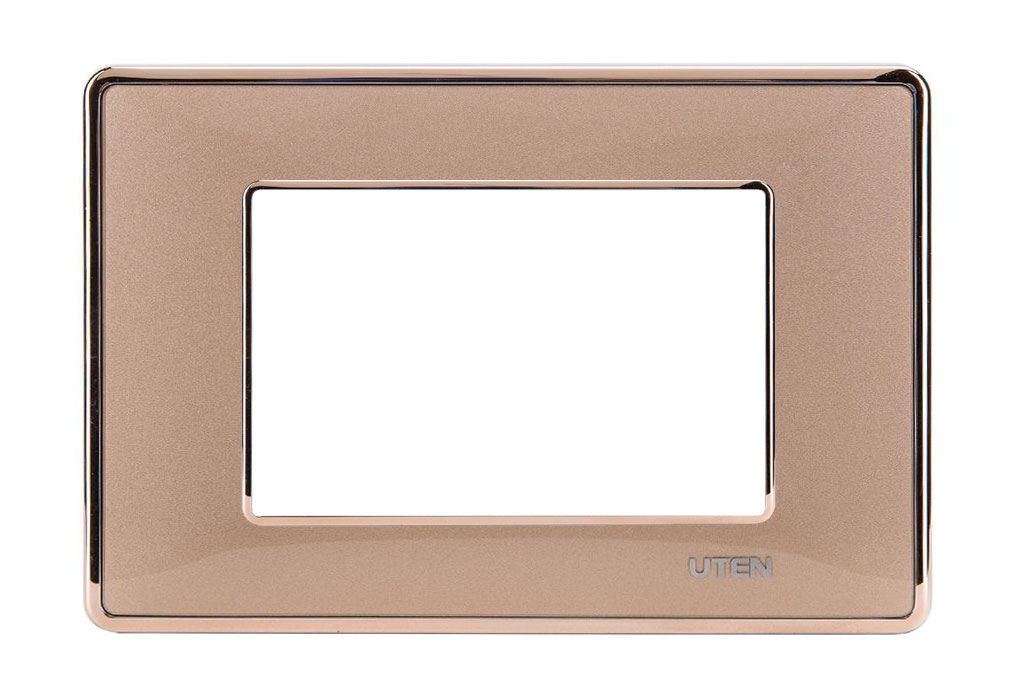 Mặt viền 3 hạt cỡ S uten Q120 D gold viền trơn