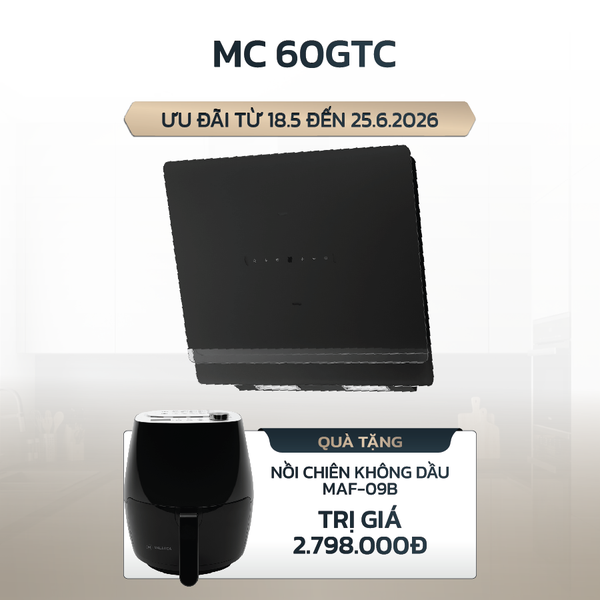 Máy hút mùi áp tường dạng nghiêng 60cm