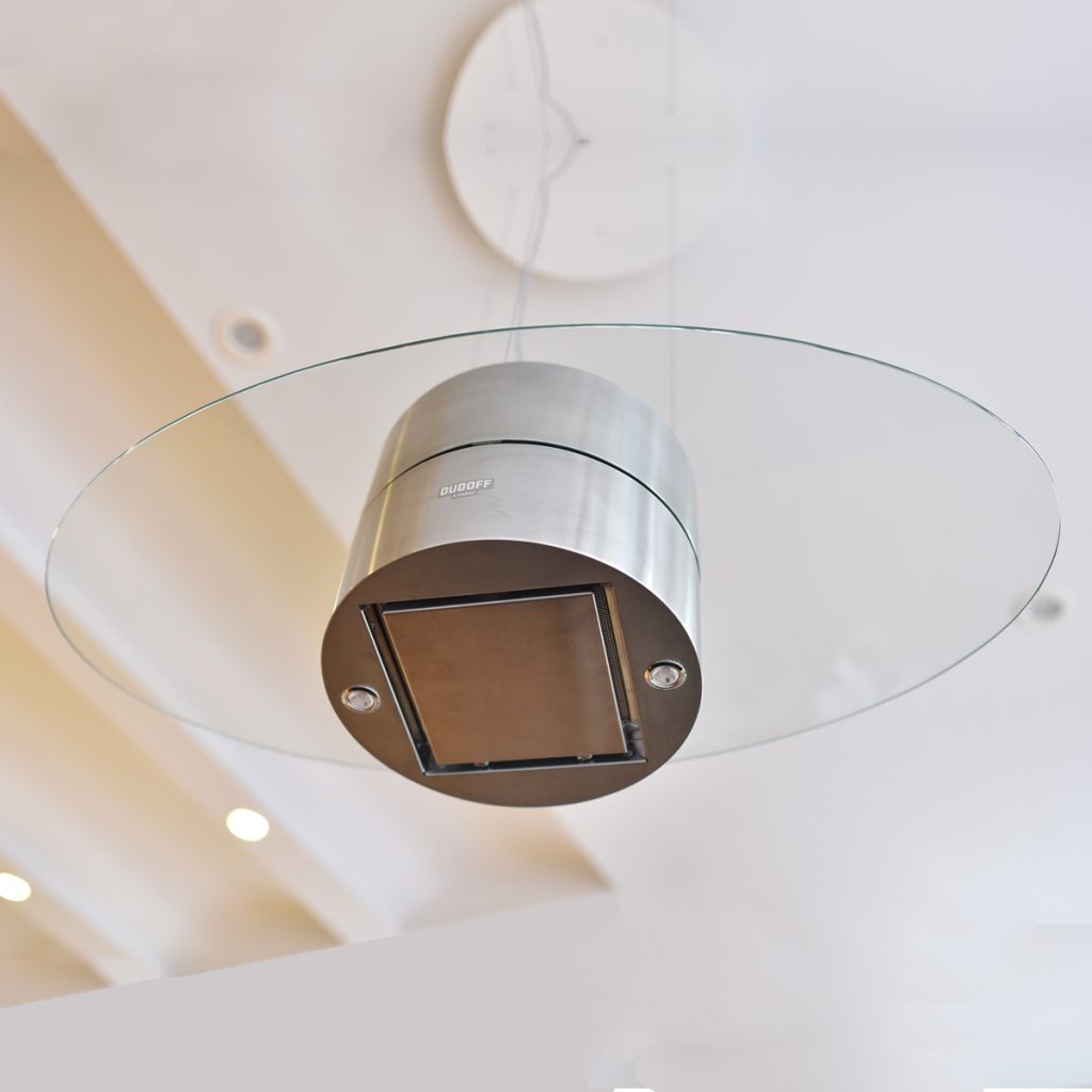 Máy hút mùi đảo kết hợp trang trí Elix 90SG treo cáp