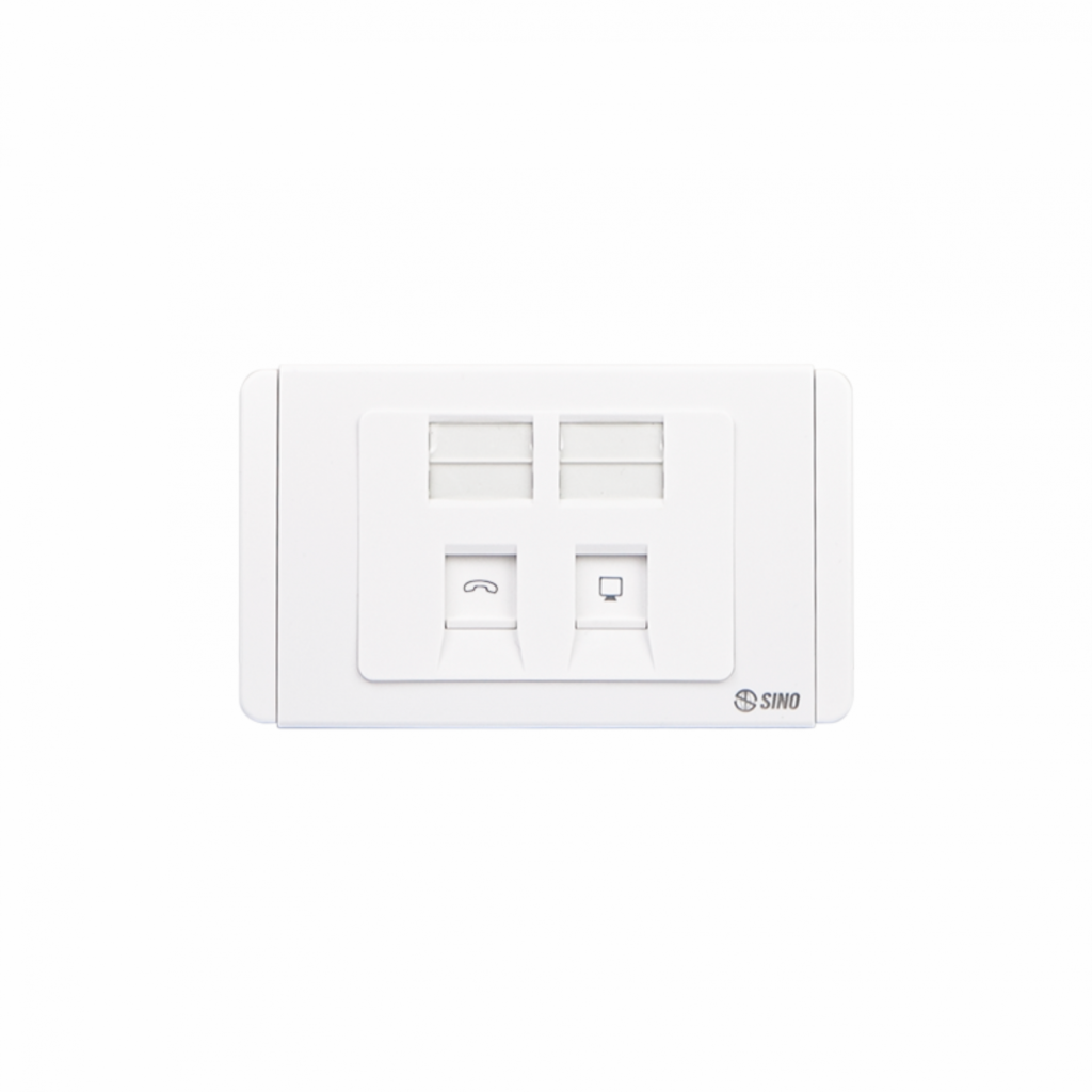Ổ cắm điện thoại 4 dây và ổ cắm máy tính 8 dây S6832RJ/RJ5E