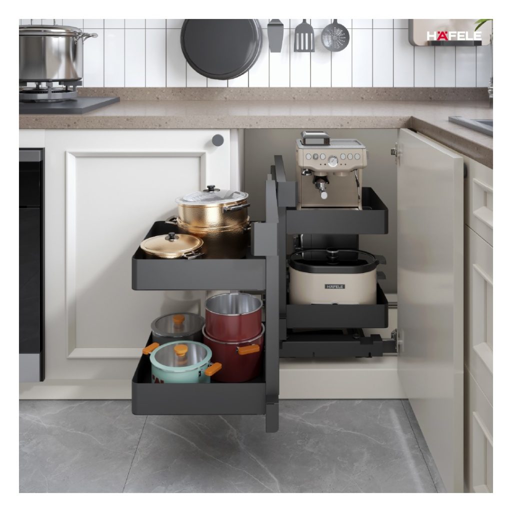 Rổ góc liên hoàn Hafele Utensio 900mm 545.14.339