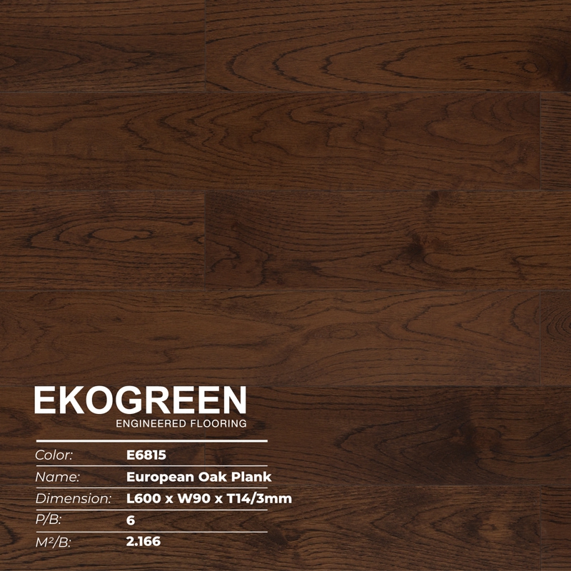 Sàn gỗ Ekogreen E6815 European Oak Plank