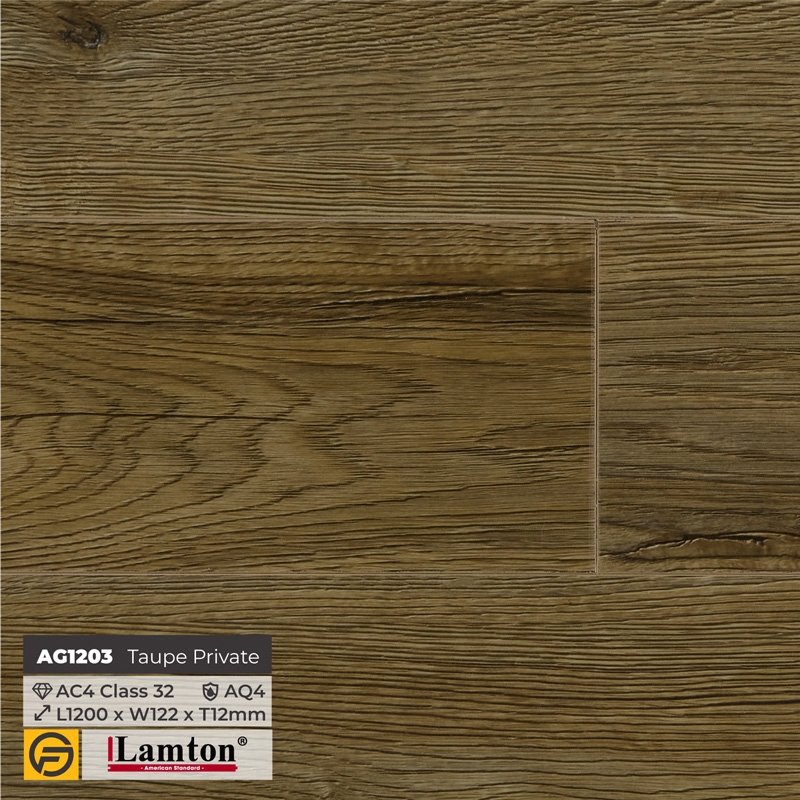 Sàn gỗ Lamton AquaGuard AG1203 Taupe Private - 12mm - AC4