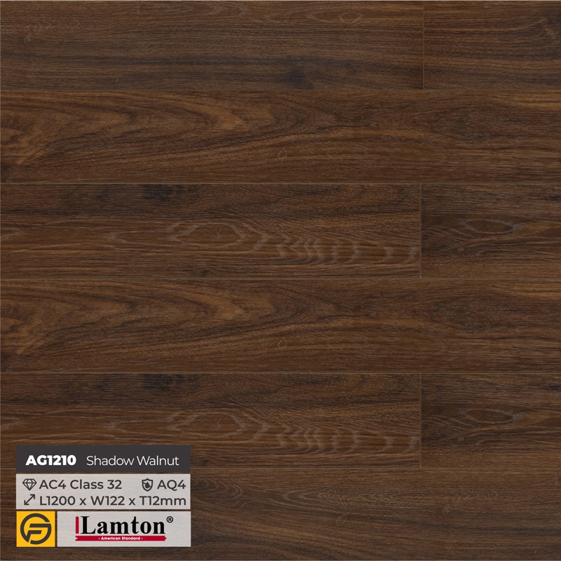 Sàn gỗ Lamton AquaGuard AG1210 Shadow Walnut - 12mm - AC4