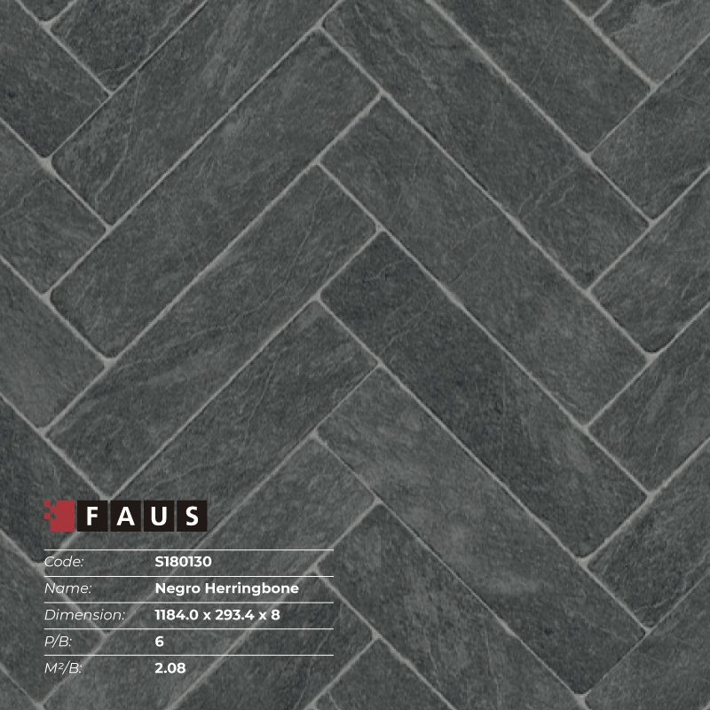 Sàn gỗ S180130 – Negro Herringbone – 8mm