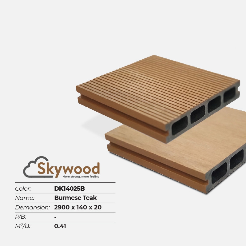 Sàn ngoài trời WPC Skywood DK14025B – B.Teak