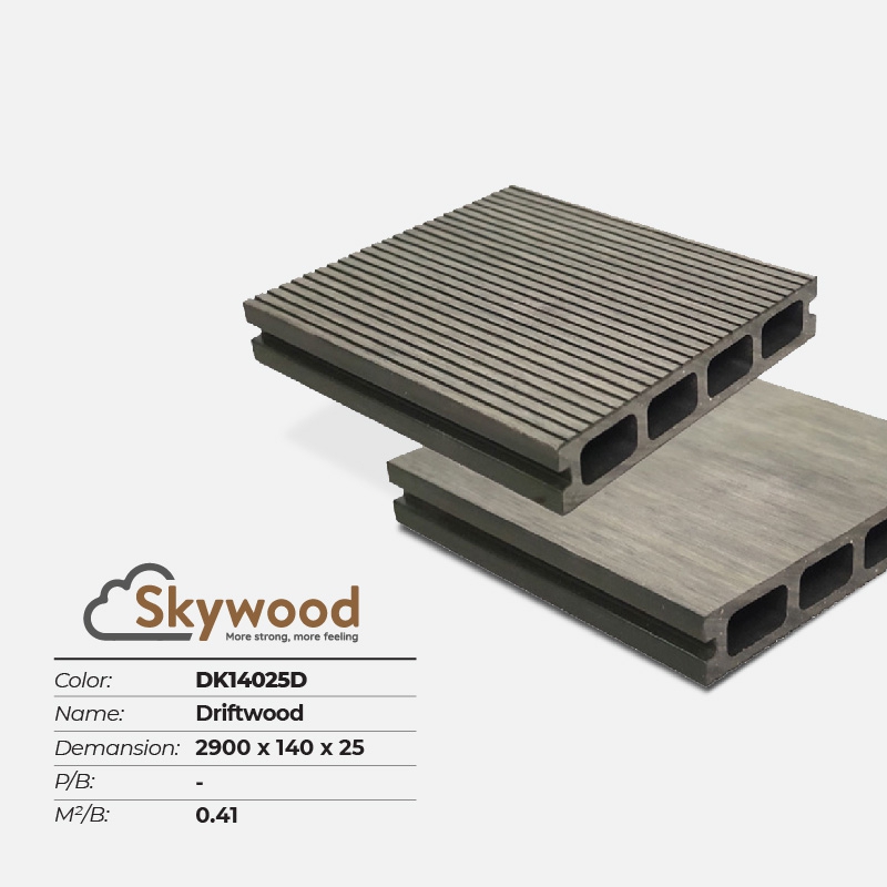 Sàn ngoài trời WPC Skywood DK14025D – Driftwood