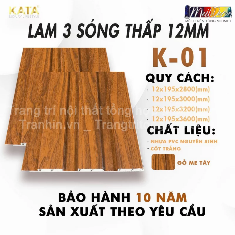 Tấm Ốp Lam 3 sóng Kata K-01