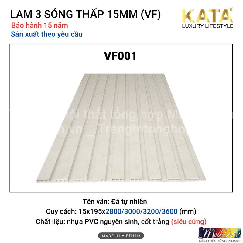 Tấm Ốp Lam 3 Sóng Kata VF001 Siêu Cứng