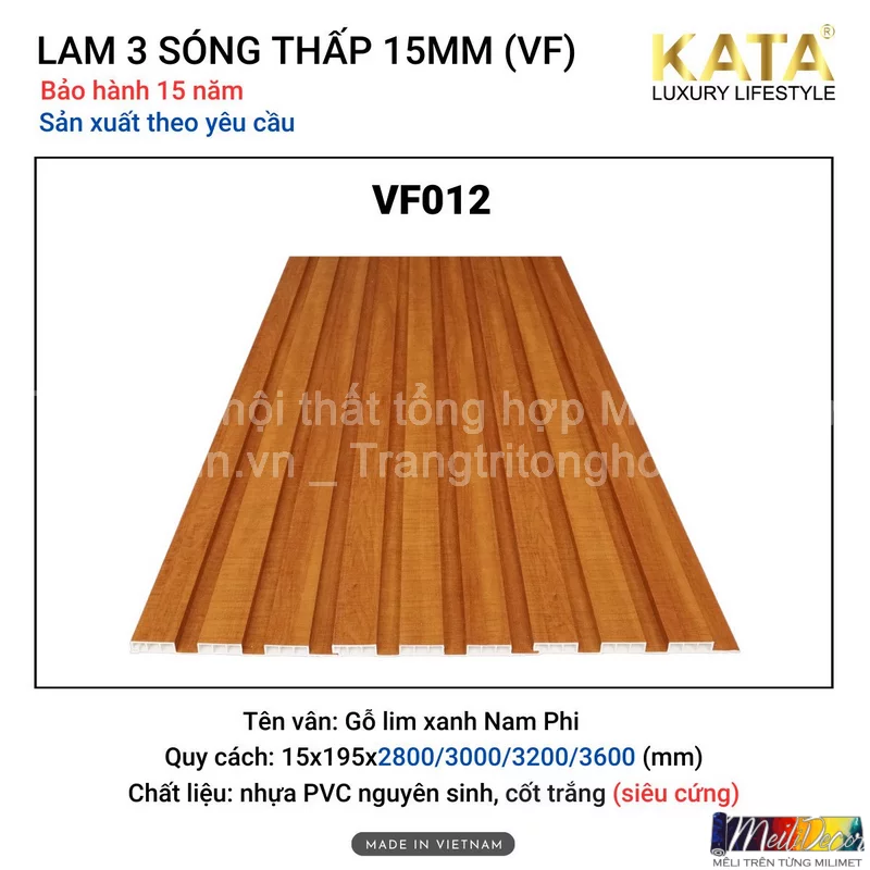 Tấm Ốp Lam 3 Sóng Kata VF012 Siêu Cứng