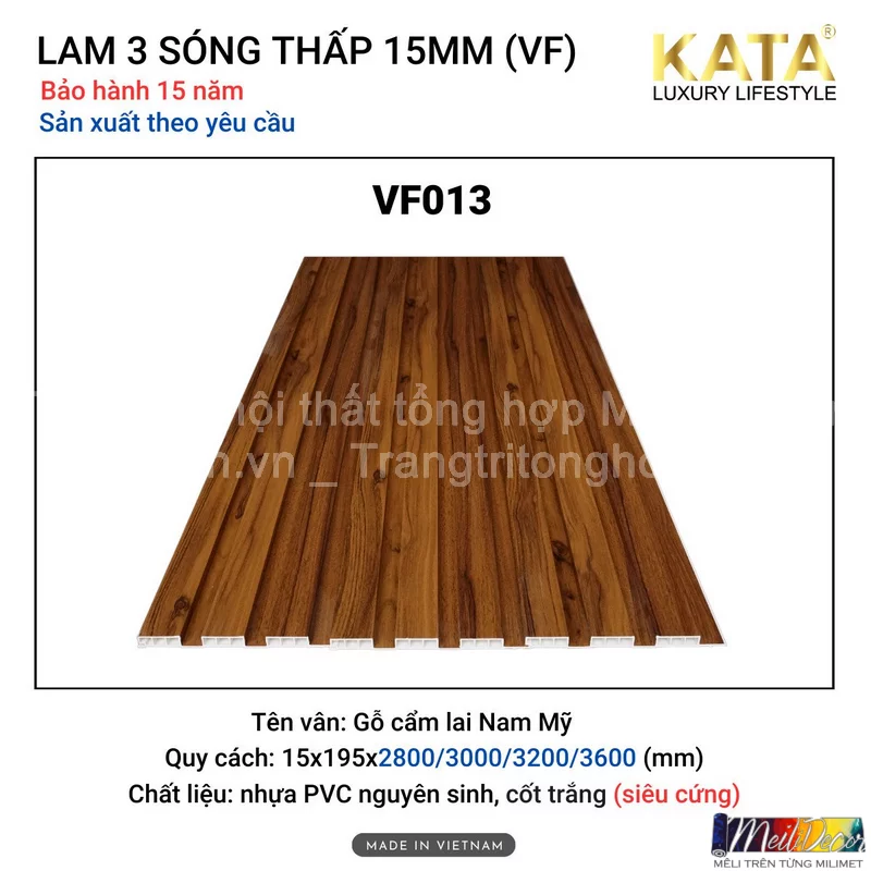 Tấm Ốp Lam 3 Sóng Kata VF013 Siêu Cứng