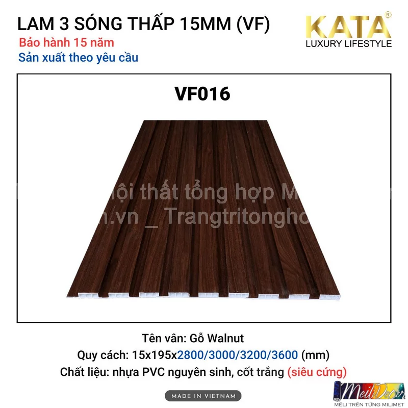 Tấm Ốp Lam 3 Sóng Kata VF016 Siêu Cứng