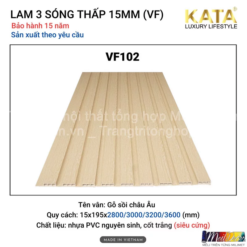 Tấm Ốp Lam 3 Sóng Kata VF102 Siêu Cứng