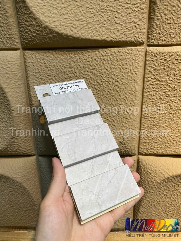 Tấm Ốp Lam 3 Sóng Thấp GD Gold House L06