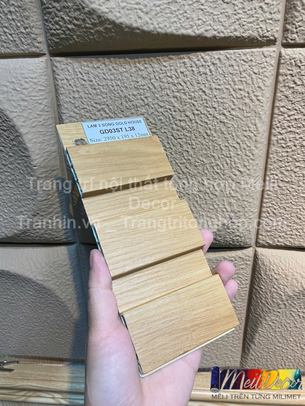 Tấm Ốp Lam 3 Sóng Thấp GD Gold House L38