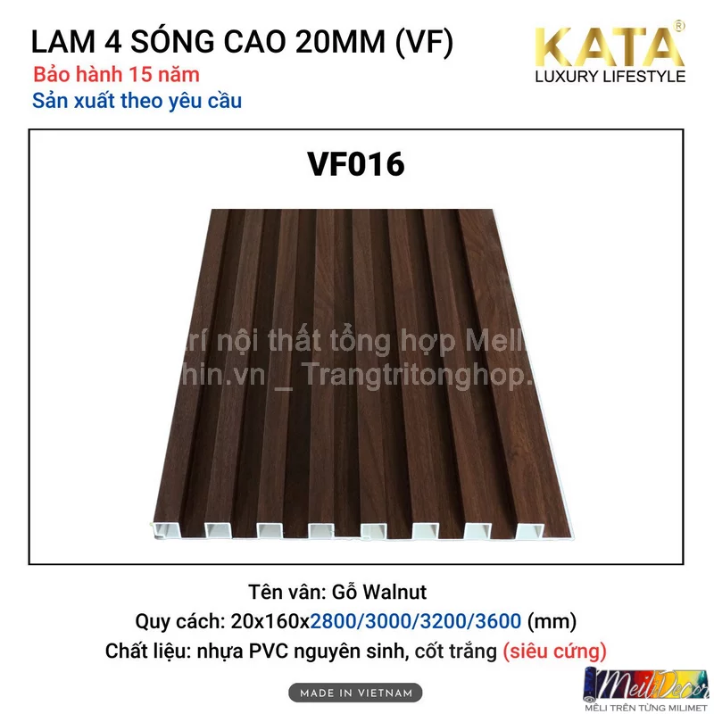 Tấm Ốp Lam 4 Sóng Kata VF016 Siêu Cứng