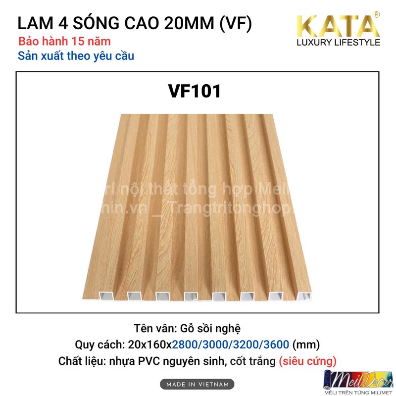 Tấm Ốp Lam 4 Sóng Kata VF101 Siêu Cứng