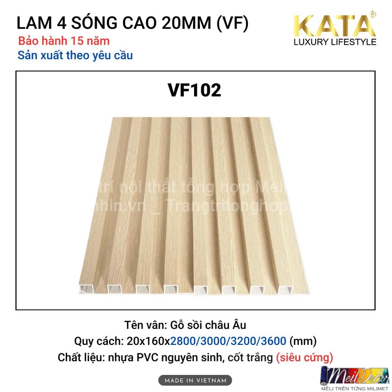 Tấm Ốp Lam 4 Sóng Kata VF102 Siêu Cứng