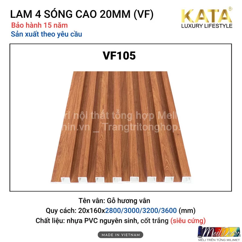 Tấm Ốp Lam 4 Sóng Kata VF105 Siêu Cứng