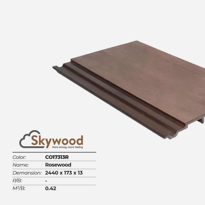 Tấm Ốp tường – Ốp trần WPC Skywood CO17313R – Rosewood