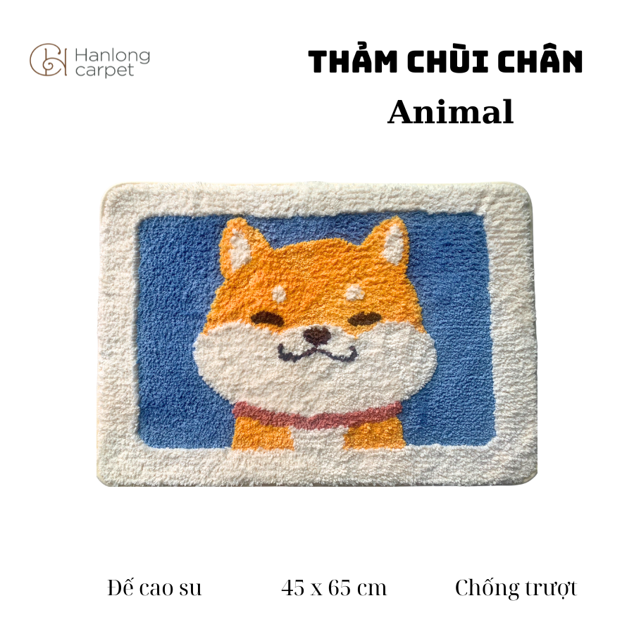 Thảm chùi chân Animal – Chất liệu: Polyester siêu thấm hút